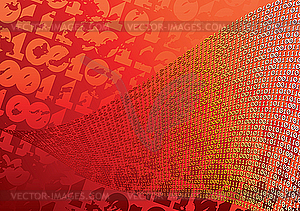 Abstract orange background. Digits. Grunge. - royalty-free vector image