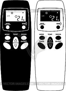 Пульт дистанционного управления от кондиционера. - изображение в векторном формате