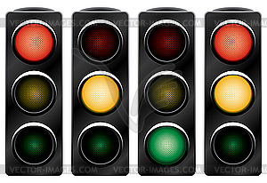 Traffic light. Variants. - vector clip art