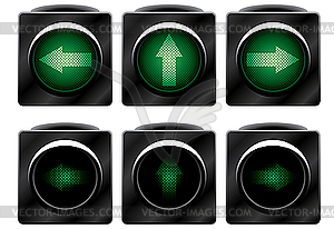 Additional traffic light - vector image