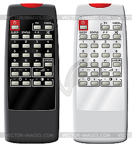 Remote control the TV. - vector clip art