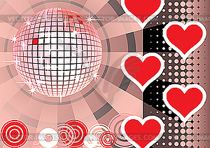 To give pink lovers party. - vector clipart