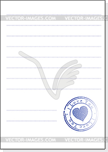 Form with stamp - vector image