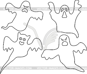 Company of ghosts - vector image