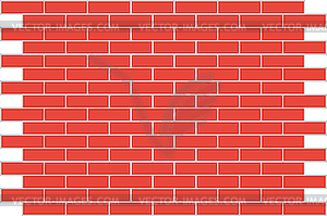 Wall of red bricks - background - stock vector clipart