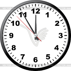 Office clock - vector clip art