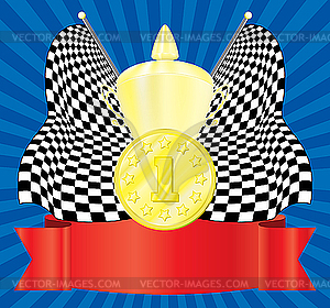 Award. 1-st position - vector clip art