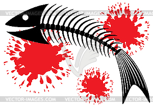 Skeleton of fish - vector clipart