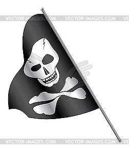 Pirates flag: skull and cross-bones - vector clip art