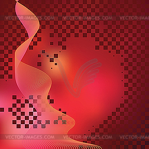 Abstract red elegance background with tiles. - vector clip art