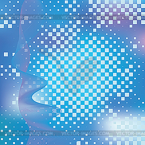 Abstract blue background with tiles.  - vector image