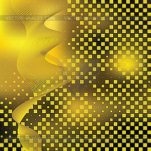 Abstract yellow background with tiles. - royalty-free vector clipart