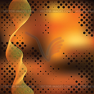 Abstract orange background with dots. - vector image