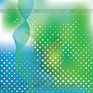 Abstract green background with dots. - vector clip art