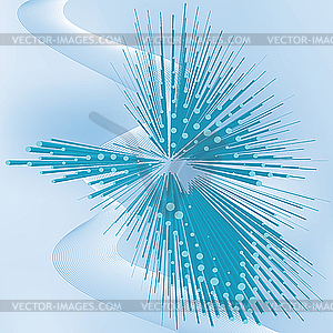 Abstract blue background with dots - vector clipart