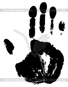 Print from palm - white & black vector clipart