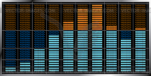 Indicator of musical equalizer - vector clipart