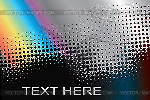 Rainbow and tile frame for text - vector image