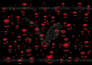 Dark red bubbles - vector image