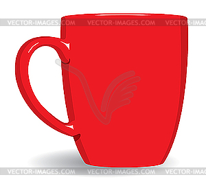 Red mug background - vector clipart