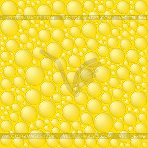 Bubbles on yellow background - vector image