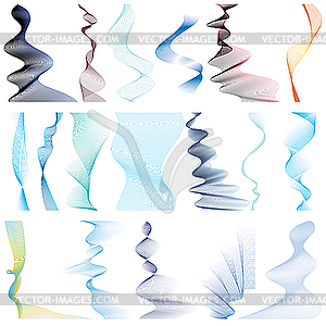 Set of linear abstractions - vector clip art