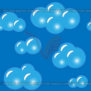 Abstract glass clouds background - vector clip art