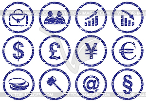 Gadget icons grunge set - vector clipart / vector image