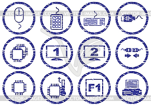 Gadget icons set - vector clipart / vector image