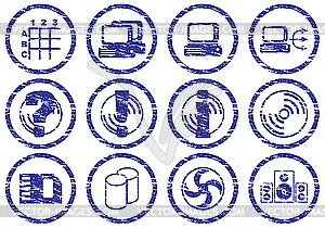 Gadget icons set - vector image