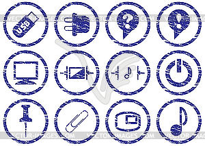 Gadget icons set - vector clipart