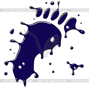 Footprint as blot - vector clip art