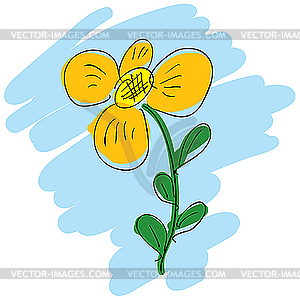 Yelllow flower - vector image