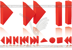 Set of multimedia navigation icons - vector clipart