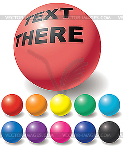 Set of color balls - vector image