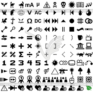 121 pictograms - vector image