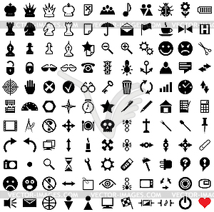 121 pictograms - vector clip art