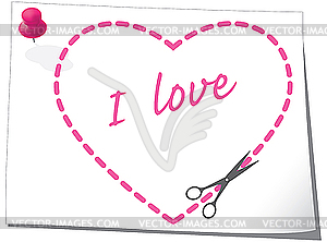 Valentine`s greeting card - vector clipart