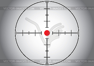 Gray sniper target - vector image