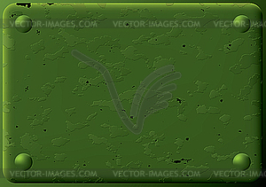 Green armored plate - royalty-free vector clipart