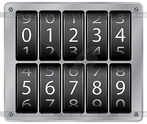Mechanical counter - vector clipart