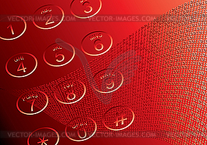 Abstract red digital background - vector clipart
