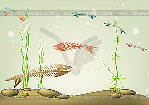 Old aquarium - vector clipart / vector image