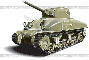 American Tank - vector clip art