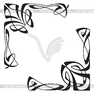 Art deco corners - vector clipart