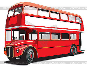 Двухэтажный автобус - векторное изображение EPS