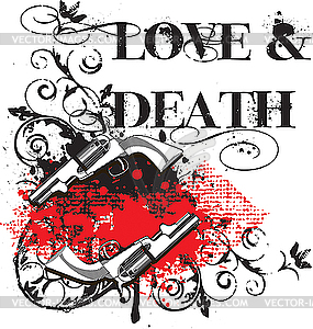 Love and Death - vector image