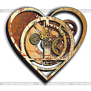 Механическое сердце - клипарт в формате EPS