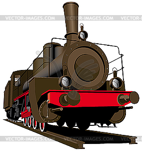 Old steam locomotive - vector clip art