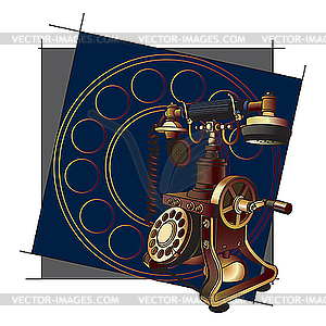 Old-style telephone design - royalty-free vector image